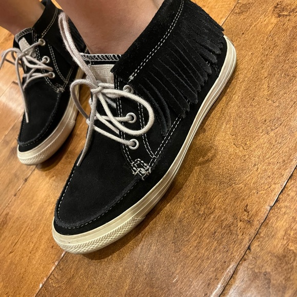 Converse All Star Black Suede size 6 Moccasin - Picture 3 of 9